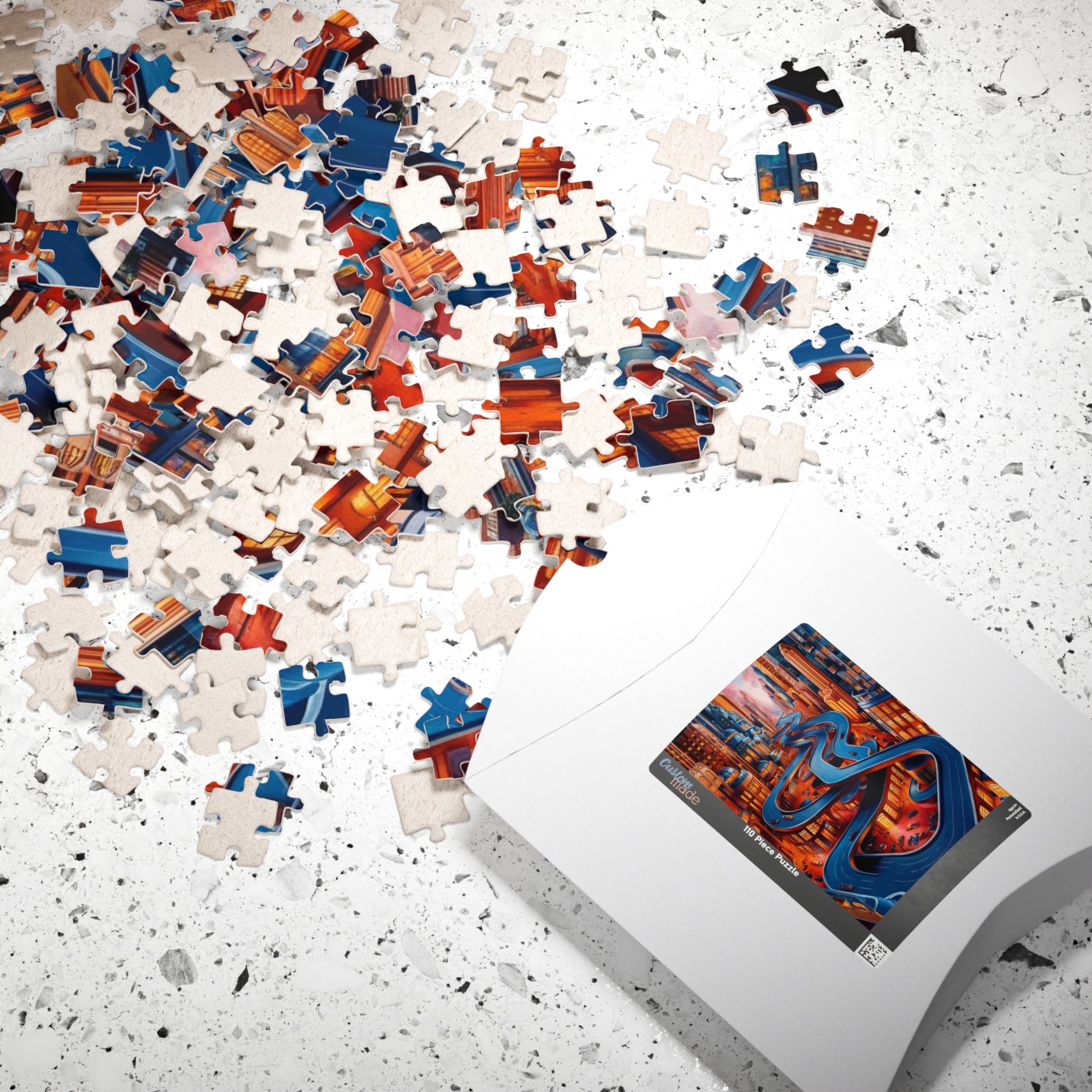 Surreal Cityscape Jigsaw Puzzle - 110, 252, 520, 1014-piece, Fun for Family Game Night, Unique Gift for Puzzle Lovers, Indoor Activities Puzzle The Puzzle Chest