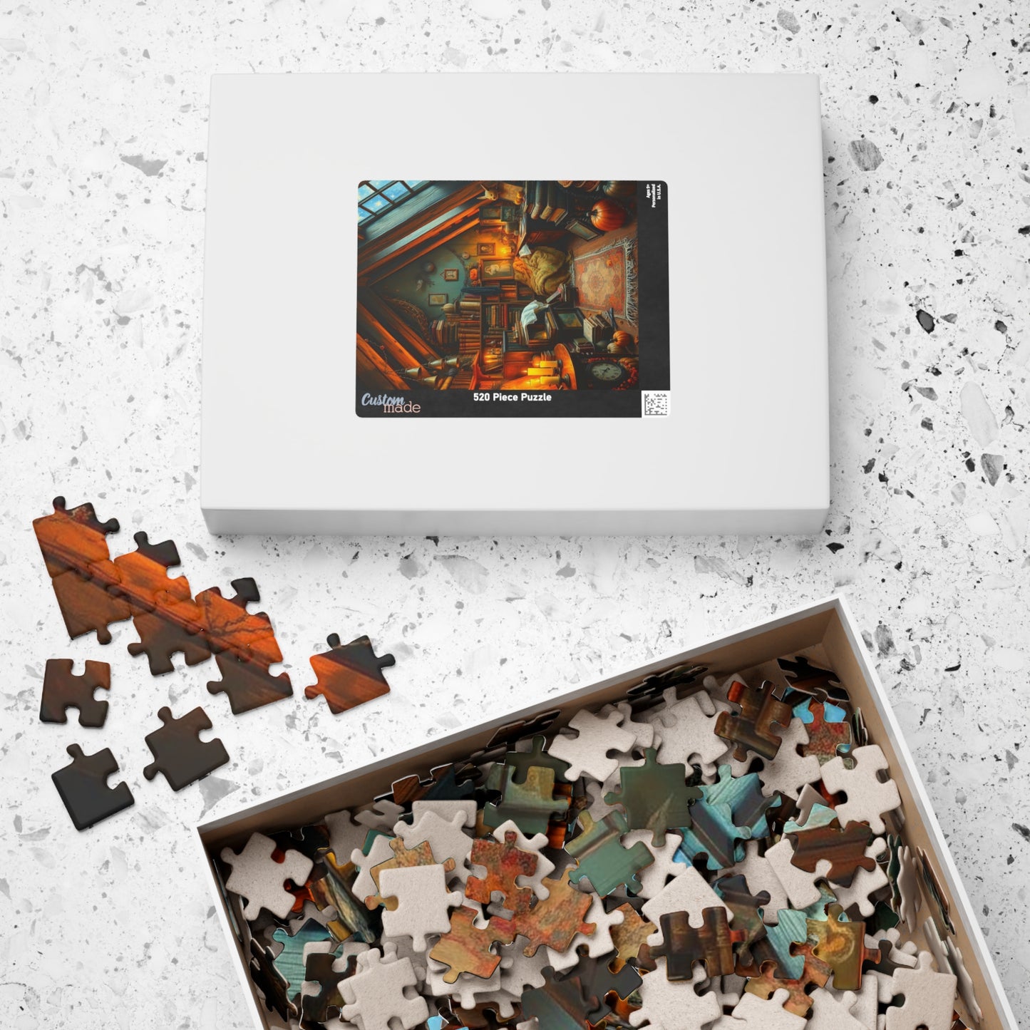 Dreamy Autumn Attic Puzzle 110, 252, 520, 1014-piece, Cozy Indoor Art, Home Décor, Family Game Night, Brain Teaser Gift for Puzzle Lovers