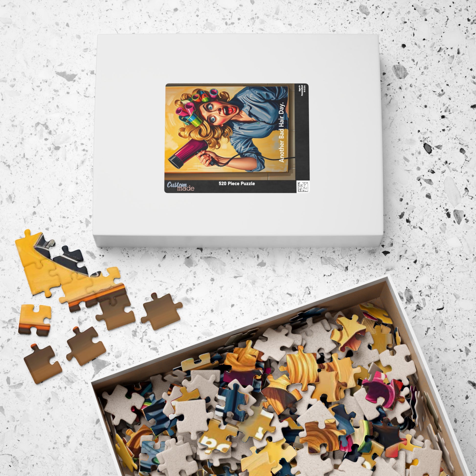 Humorous Pop Art Jigsaw Puzzle - Another Bad Hair Day Fun for Adults, Gift for Friends, Haircut Lovers, Family Game Night Puzzle The Puzzle Chest