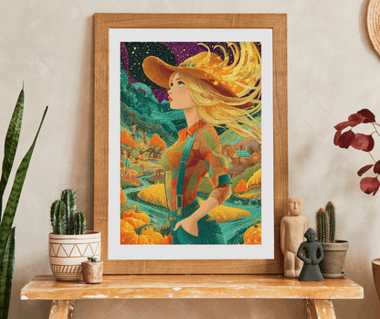 2040s Autumn Cowgirl Jigsaw Puzzle - Surreal Dreamscape, Ideal for Family Activity, Holiday Gift, Halloween Thanksgiving, Home Entertainment Puzzle The Puzzle Chest