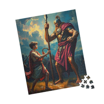 David and Goliath Puzzle, Classic Jigsaw for Family Fun, Perfect Gift for Puzzle Lovers, Educational Challenge for All Ages, Art Collector's
