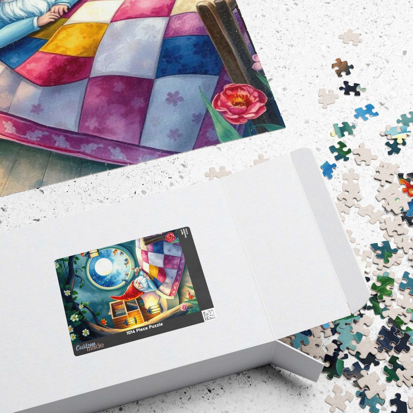 Gnome Dreamland Jigsaw Puzzle - Sleeping Dwarf in Treehouse Bedroom Puzzle The Puzzle Chest