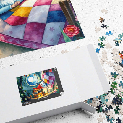 Gnome Dreamland Jigsaw Puzzle - Sleeping Dwarf in Treehouse Bedroom Puzzle The Puzzle Chest
