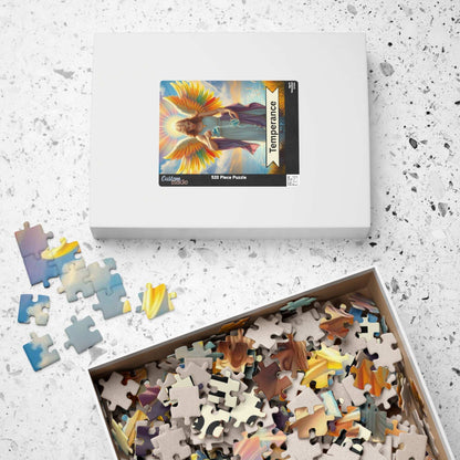 Angel Temperance Puzzle - Tarot Card Style Jigsaw Game for Spiritual Art Meditation Gift, Home Decor, Family Fun Activity, 110-1014 Pieces Puzzle The Puzzle Chest