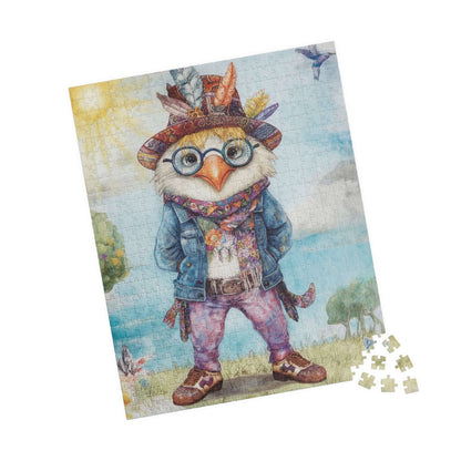 Chicken Hippie Jigsaw Puzzle - Bird Puzzle for Solo Fun, Family Activity, Friend Game Night, Holiday Birthday Gift for Animal Lover Puzzle The Puzzle Chest