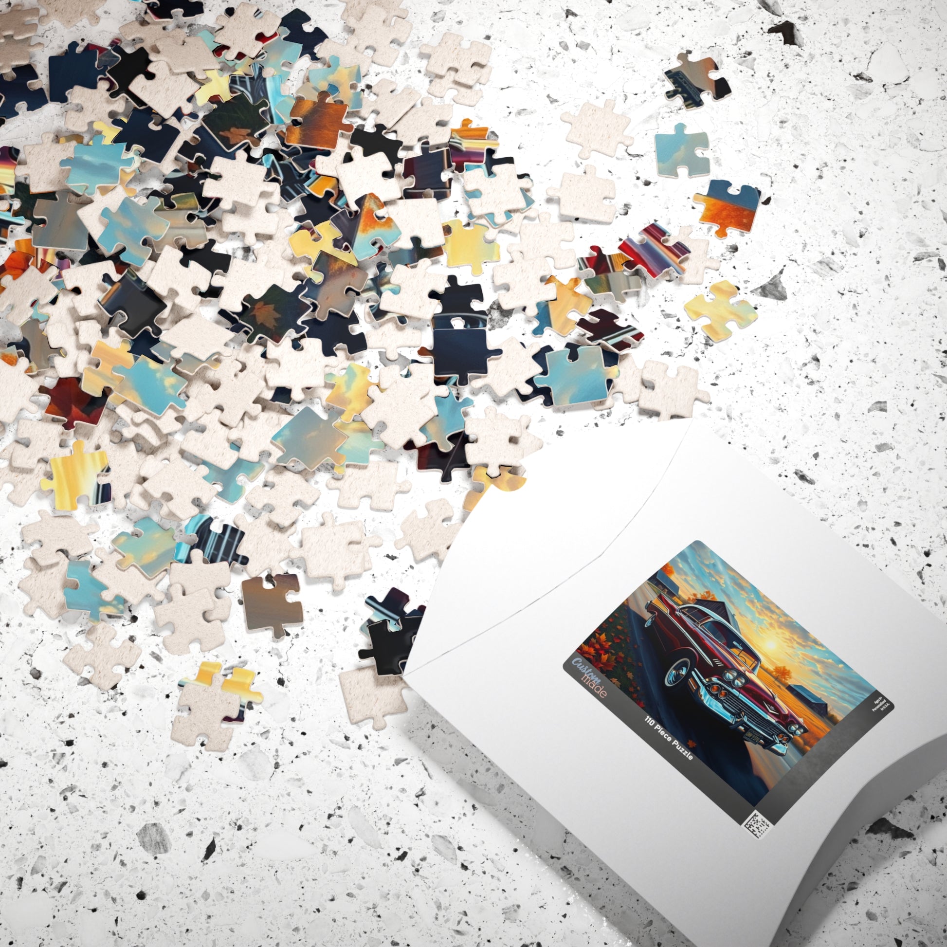 Vintage Car Puzzle - Classic 1957 Bel Air Jigsaw Game, Retro Auto Puzzle The Puzzle Chest