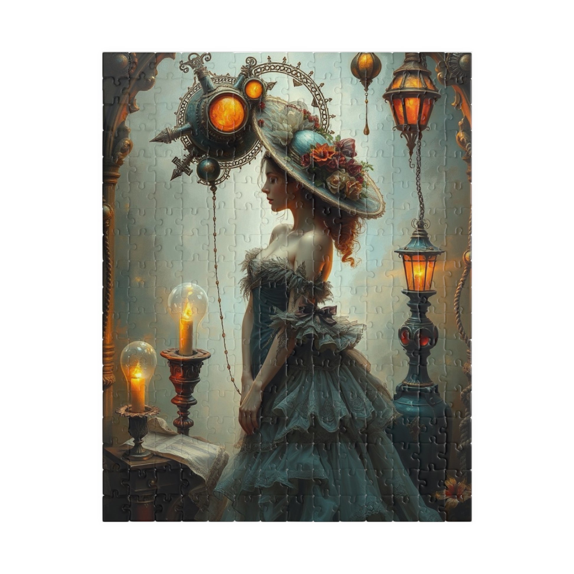 Steampunk Puzzle: Enchanting Design for Puzzle Lovers, Frameable Decor, Gift for Art Lover, Family Game Night Activity, Unique Art Piece 252 pcs (Vertical) Puzzle The Puzzle Chest