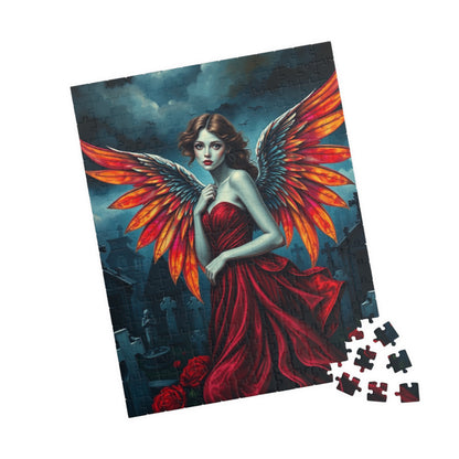Enchanting Angel Puzzle, Dark Fantasy Celestial Being Gothic Art Jigsaw Game, Perfect Gift for Halloween, 110, 252, 520, 1014-piece Puzzle The Puzzle Chest