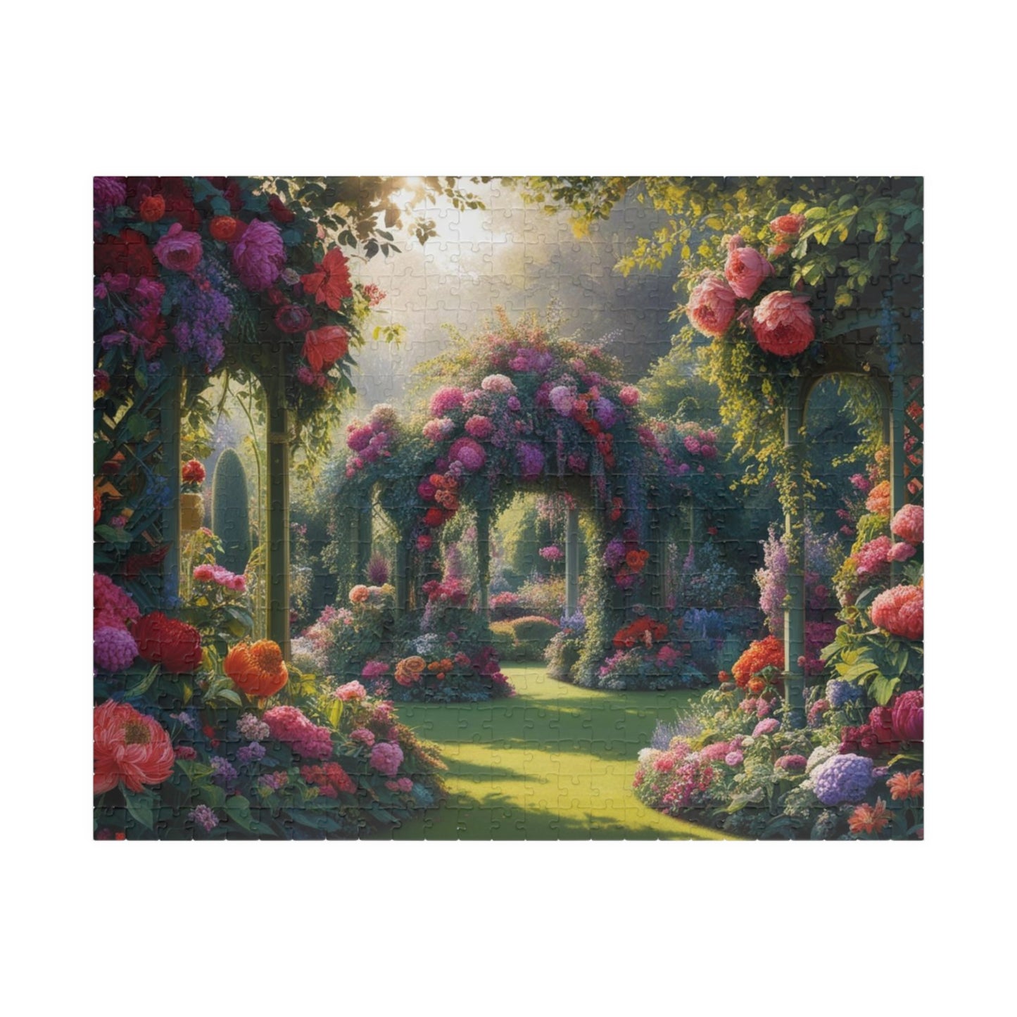 Serene Garden Jigsaw Puzzle, 110-1014 Piece Floral Design, Perfect for Family Game Night, Nature Lover Flower Enthusiast Gift 520 pcs (Horizontal) Puzzle The Puzzle Chest