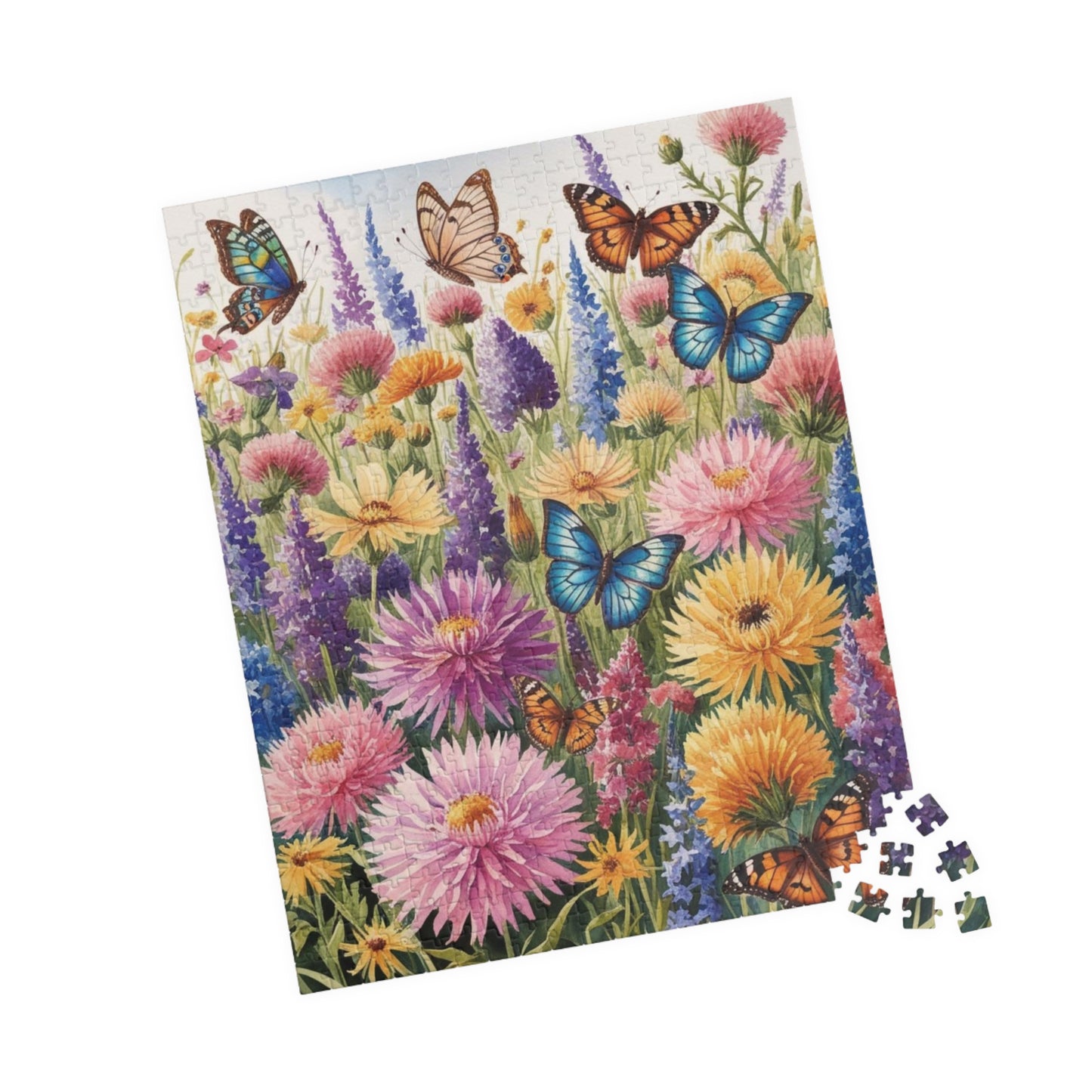 Butterfly Garden Puzzle - Field of Wildflowers and Butterflies, 110-1014 Piece Jigsaw Puzzle, Nature Scene Fun Family Activity, Fun Puzzle The Puzzle Chest