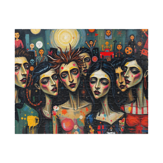 Artistic Gothic Jigsaw Puzzle - Party Scene, Game for Dark Art Lovers, Indoor Activity Solo Fun Entertaining Pastime, Best Puzzle Lover Gift 252 pcs (Horizontal) Puzzle The Puzzle Chest