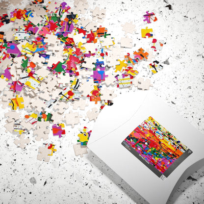 Colorful Abstract Art Puzzle for Family Activity or Solo Fun, Creative Puzzle Lover Gift for Adults, Mental Exercise for Seniors Puzzle The Puzzle Chest
