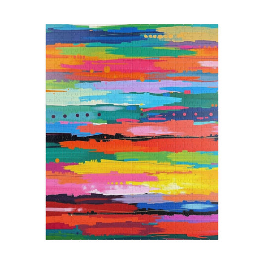 Colorful Abstract Jigsaw Puzzle - Fun Family Activity, Unique Gift for Art Lovers, Vibrant Home Decor, Mental Exercise 520 pcs (Vertical) Puzzle The Puzzle Chest