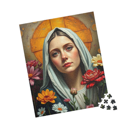 Jigsaw Puzzle, Catholic Saint Therese Flower Garden, 110 252 520 1014 Piece, Religious Gift Idea, Mindfulness Activity, Family Bonding Puzzle The Puzzle Chest