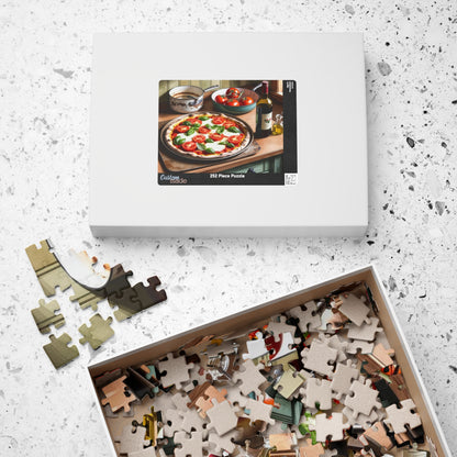 Foodie Culinary Jigsaw, Pizza Lover Activity, Olive Oil and Wine Puzzle, Kitchen Decor Game, Food Themed Game Night Fun Family Activity Puzzle The Puzzle Chest