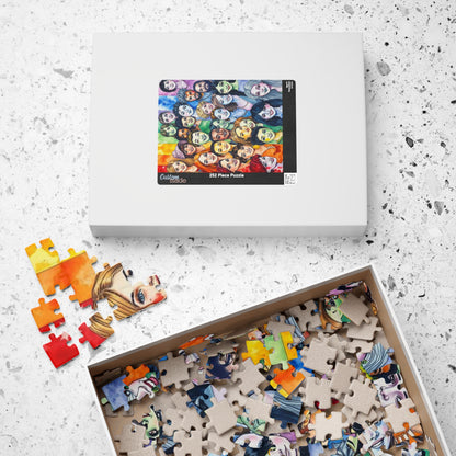 United in Joy Jigsaw Puzzle - Pride Rainbow Flag Faces, Queer Art Inclusive Game for Family Fun, Holiday Birthday Gift Idea, Team Building Puzzle The Puzzle Chest
