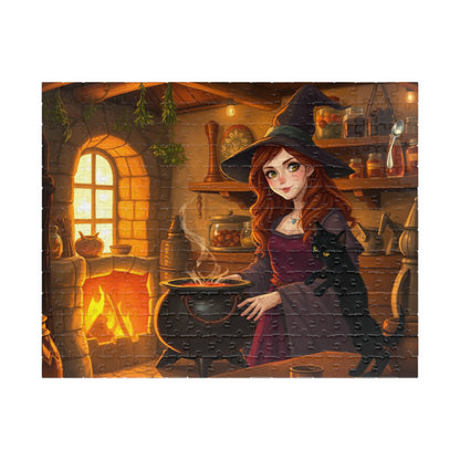 Enchanting Witch Jigsaw Puzzle for Cozy Nights, Perfect for Halloween, Solo Fun or Family Night, Gift for Puzzle Lovers 252 pcs (Horizontal) Puzzle The Puzzle Chest