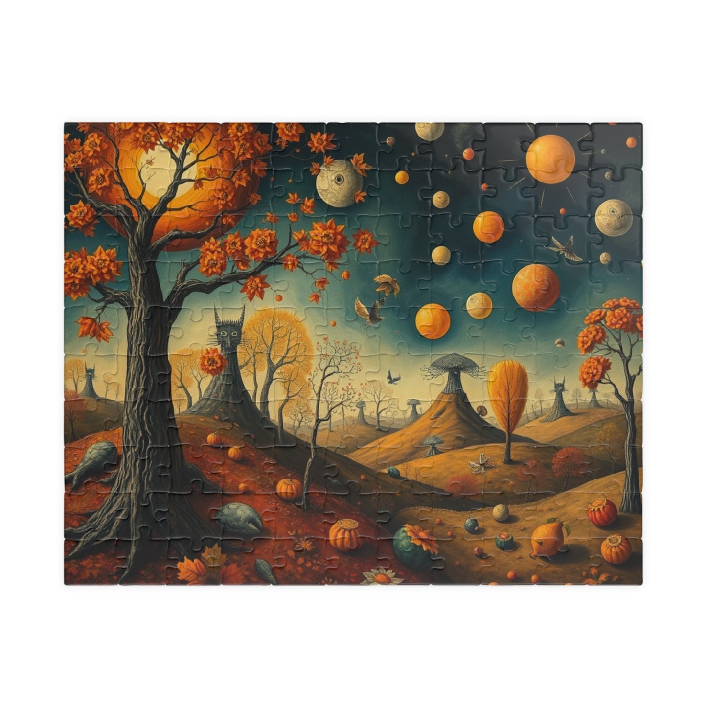 Autumn Celestial Puzzle - 110, 252, 520, 1014-piece, Fall Jigsaw Game for Home Entertainment Solo Fun Family Game Night, Unique Mindful Gift 110 pcs (Horizontal) Puzzle The Puzzle Chest