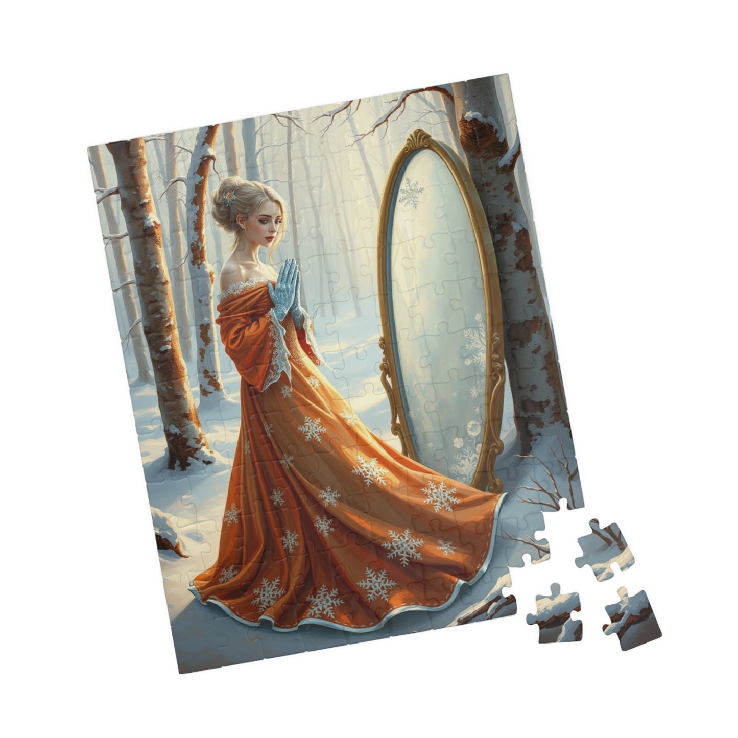 Elegant Frost Spirit Puzzle | Winter Wonderland Jigsaw Game | 110, 252, 520, 1014-piece | Holiday Decor, Family Fun Gift Idea, Cozy Nights