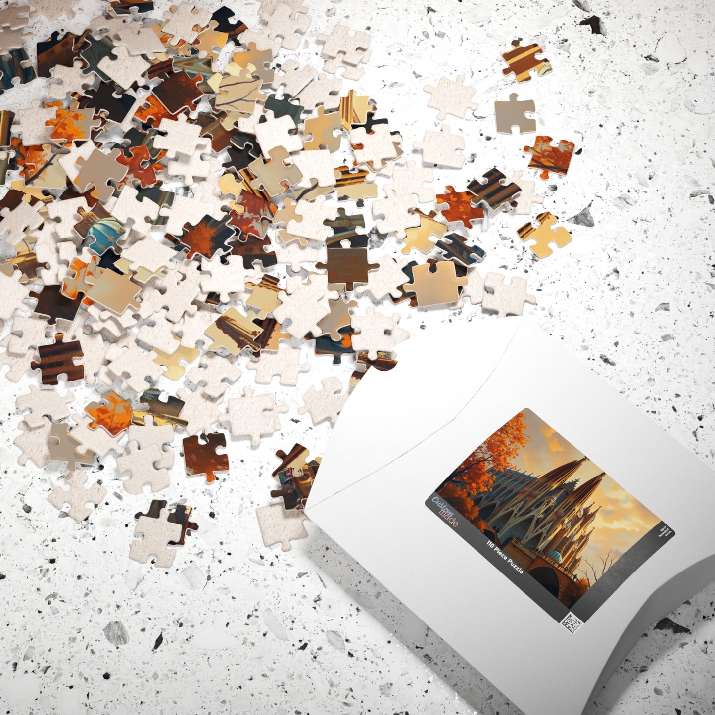 Autunm Sagrada Familia Puzzle, Famous Landmark Iconic Barcelona Church, Travel-inspired Jigsaw, Architecture Lover Gift, Mindful Activity Puzzle The Puzzle Chest