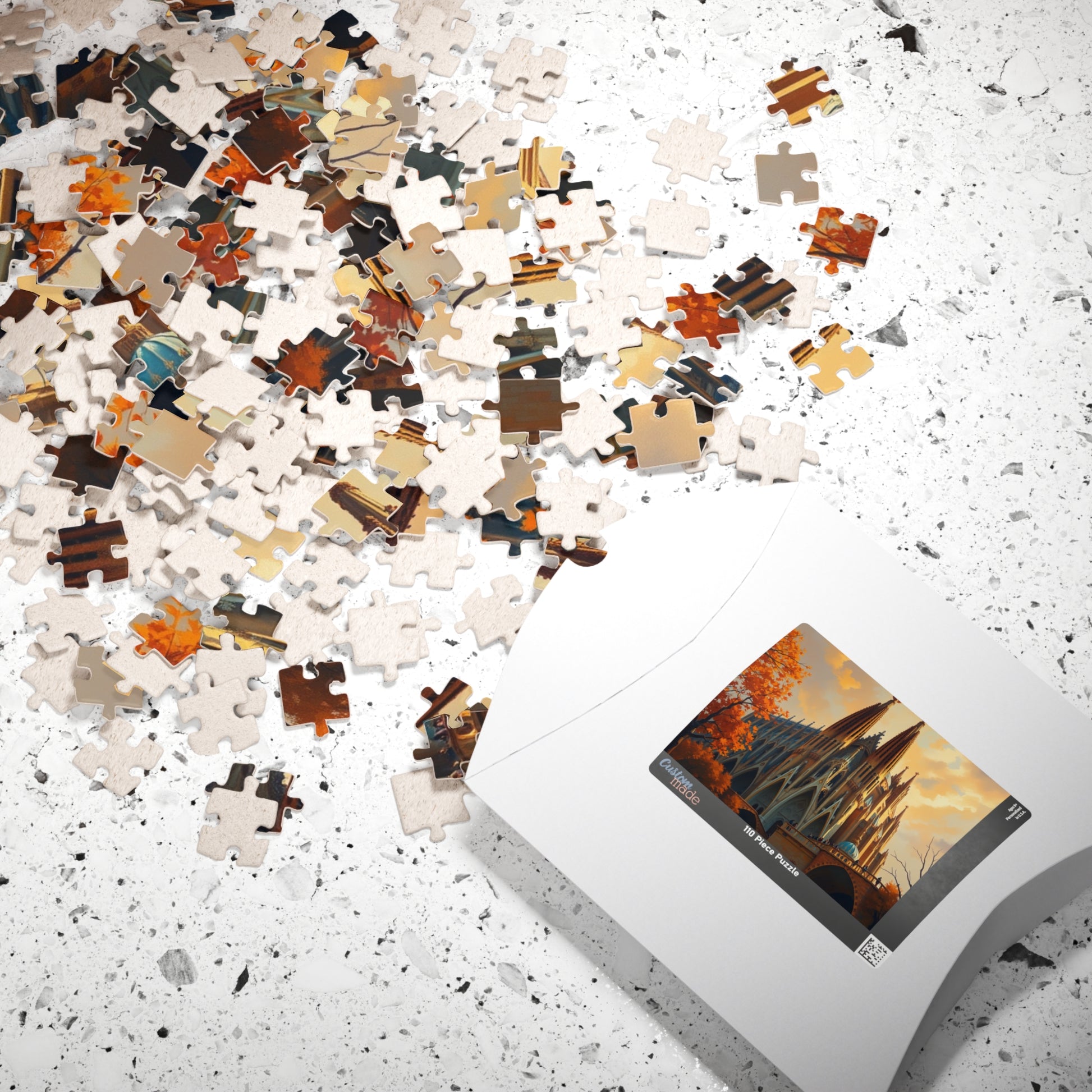 Autunm Sagrada Familia Puzzle, Famous Landmark Iconic Barcelona Church, Travel-inspired Jigsaw, Architecture Lover Gift, Mindful Activity Puzzle The Puzzle Chest