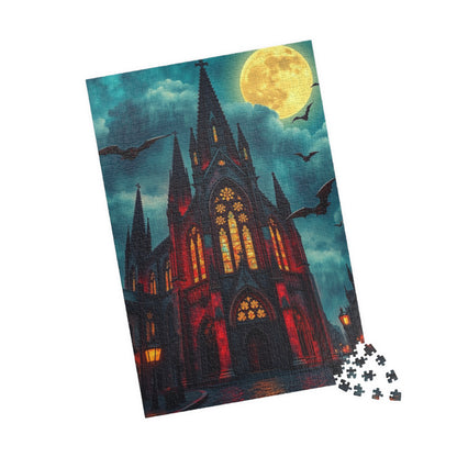 Gothic Cathedral Puzzle | 110, 252, 520, 1014-piece | Perfect for Halloween Fanatics, Gothic Art Lover, Family Game Night and Cozy Evenings Puzzle The Puzzle Chest
