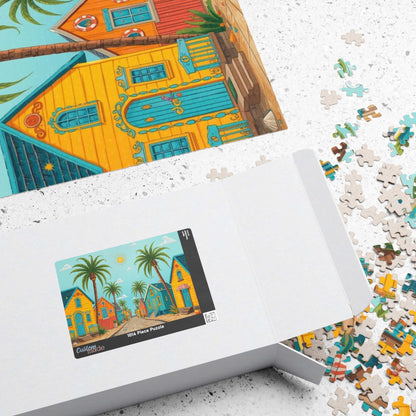 Beach House Village Puzzle - Seaside Town Jigsaw Game Puzzle The Puzzle Chest