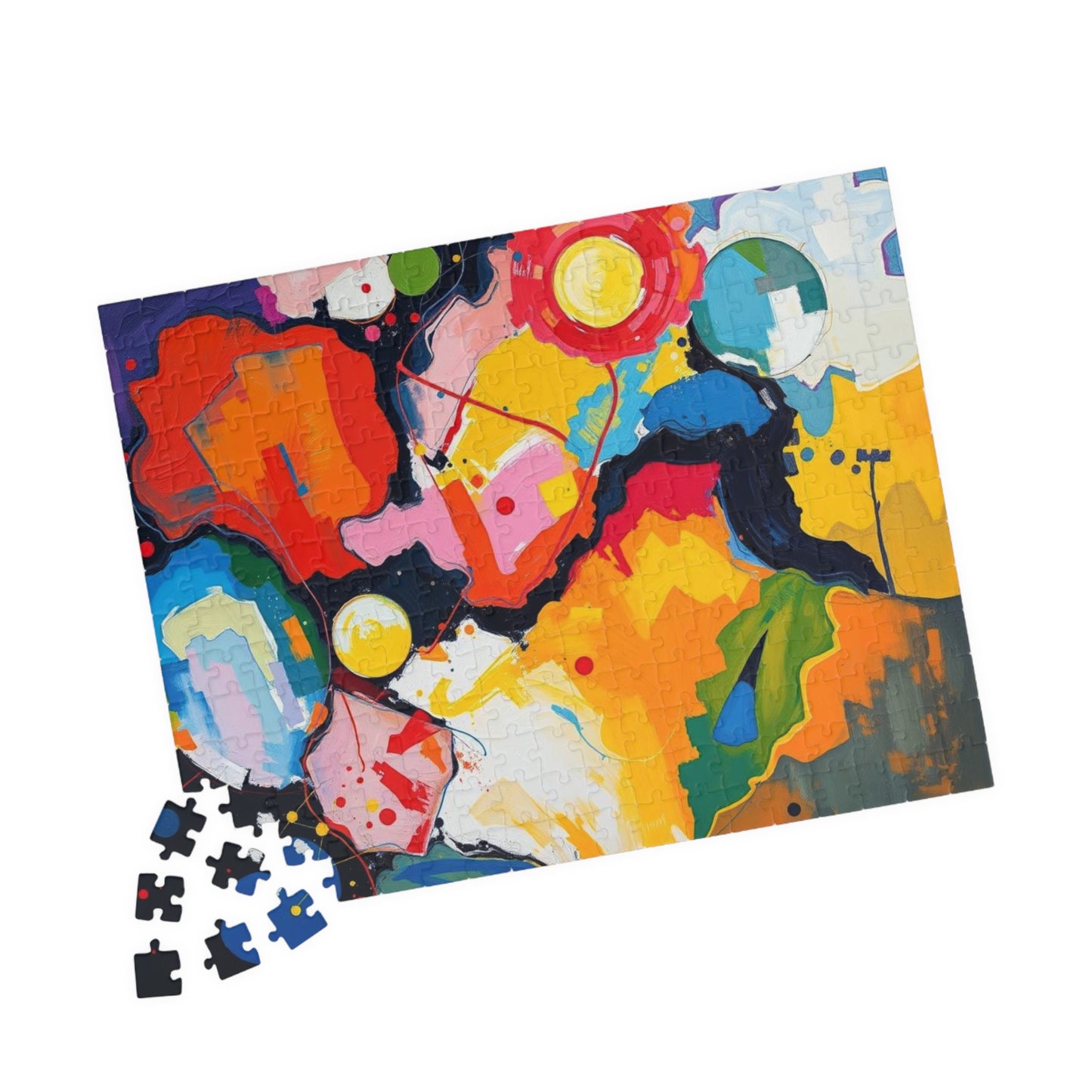 Vibrant Art Abstract Puzzle, Colorful Jigsaw Puzzle for Adults Puzzle The Puzzle Chest