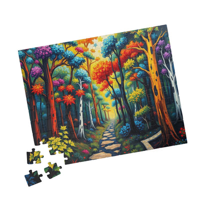Colorful Forest Puzzle Jigsaw Game for Relaxation and Fun, Gift for Nature Lovers, Family Activity, 110, 252, 520, 1014-piece Brain Teaser Puzzle The Puzzle Chest