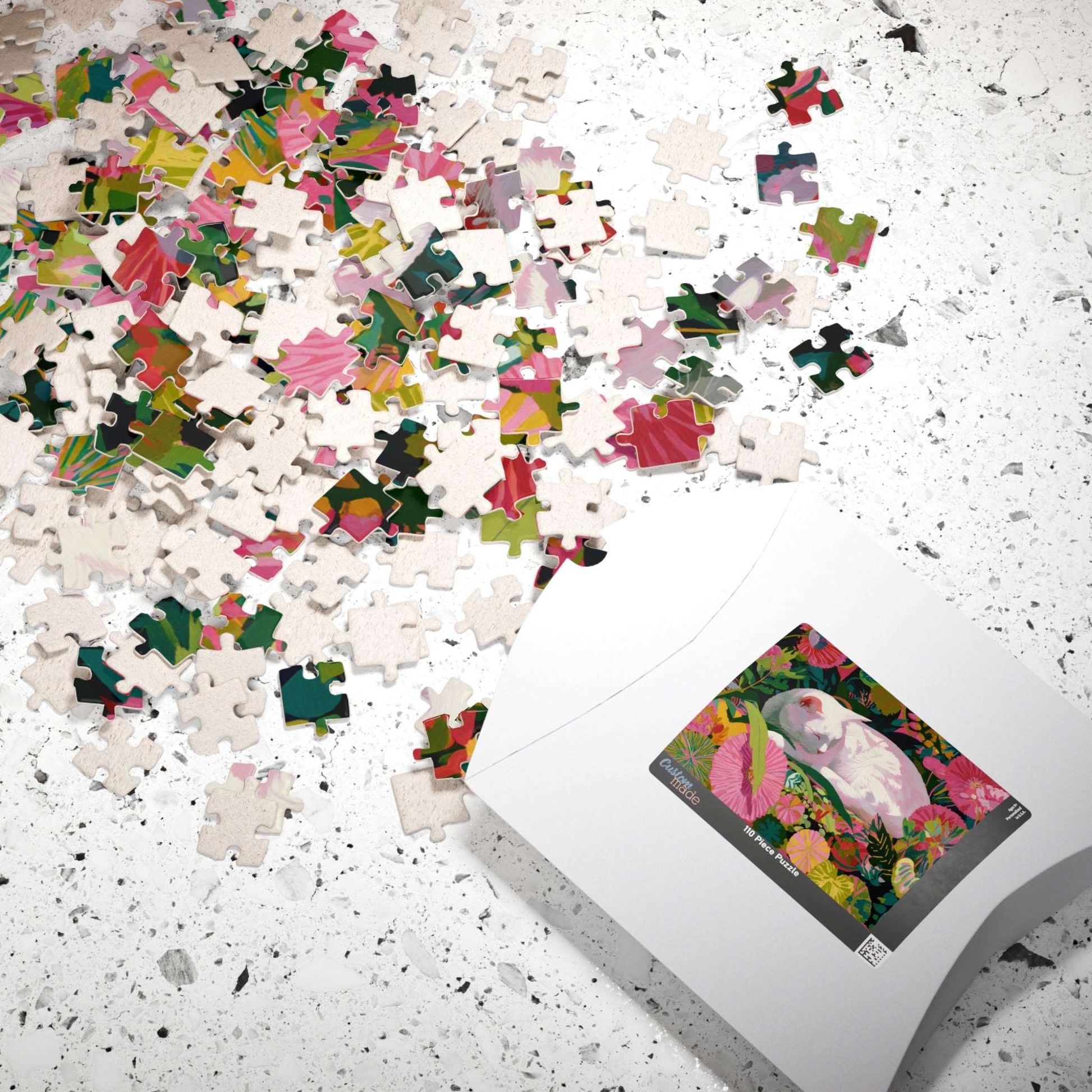 The Sleeping Garden Cat – Bright Fauvist Garden Jigsaw Puzzle, Animal Theme Nature and Cat Art Puzzle Puzzle The Puzzle Chest