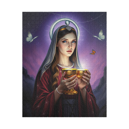 Radiant Priestess Puzzle, Enchanting Mythical Maiden 110-1014 Piece Jigsaw Game, Best Gift for Art Lovers, Family Fun, Home Decor, Unique 520 pcs (Vertical) Puzzle The Puzzle Chest