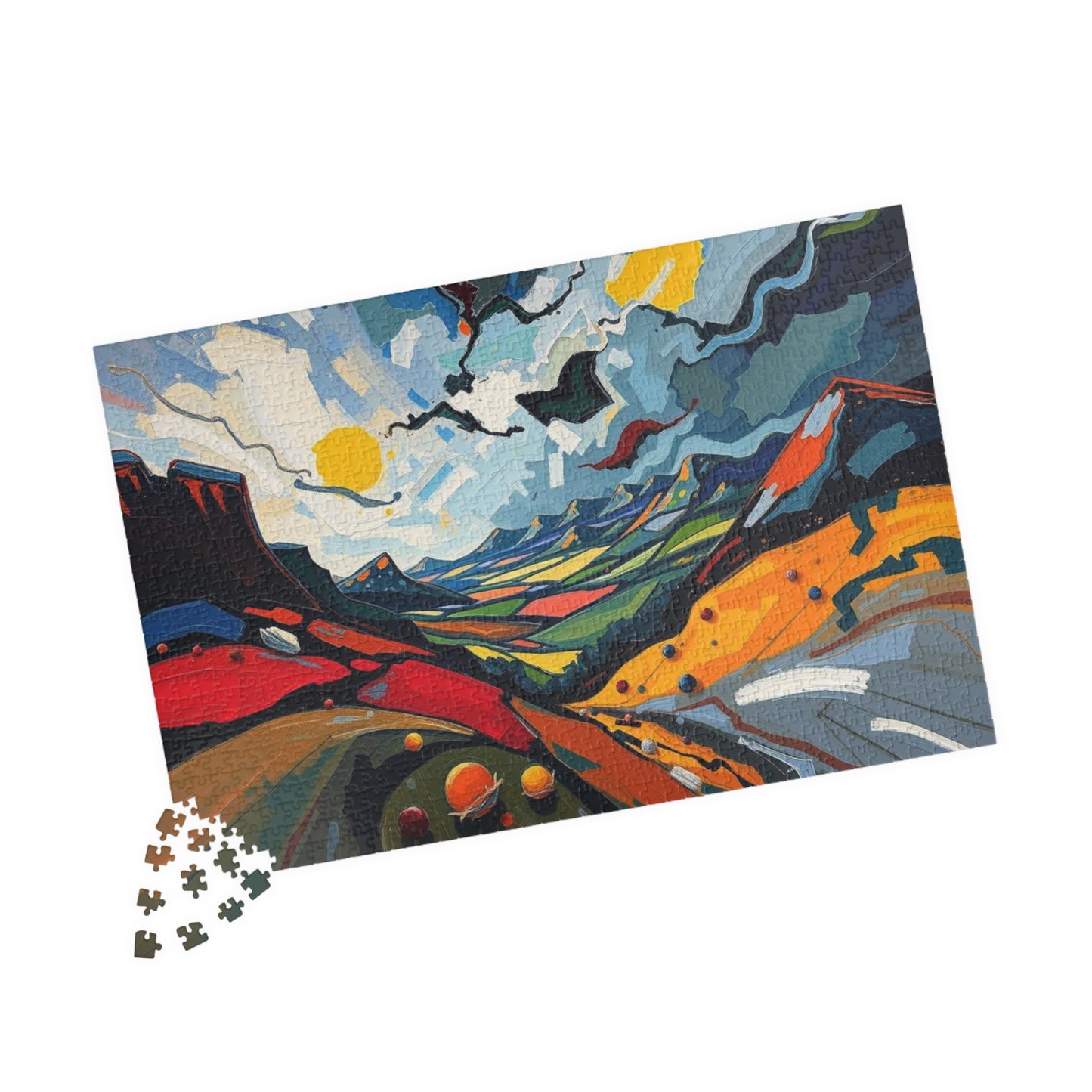 Colorful Landscape Puzzle, Abstract Jigsaw Puzzle Game for Adult Puzzle Lover Gift for Friend Family Game Nights Puzzle The Puzzle Chest