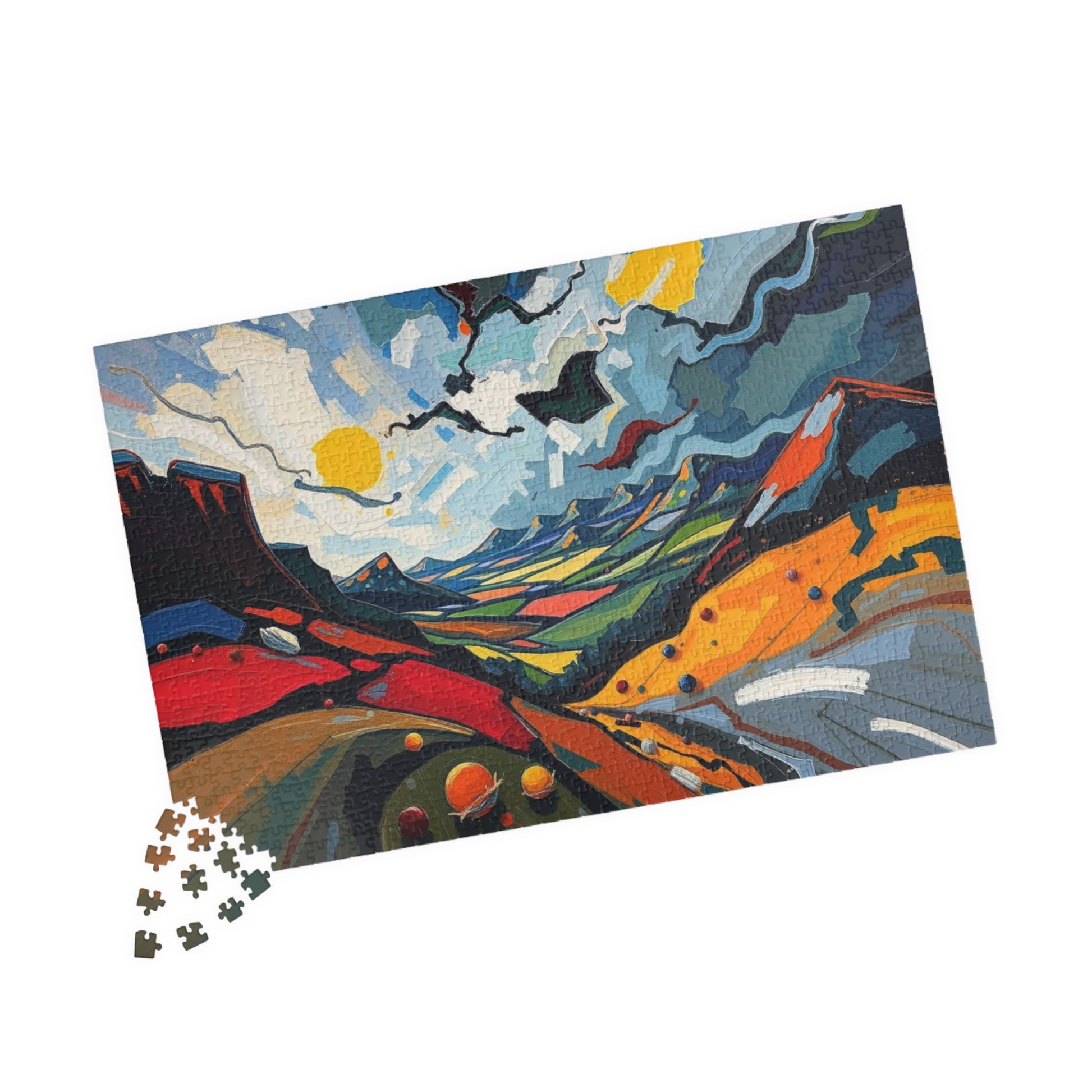 Colorful Landscape Puzzle, Abstract Jigsaw Puzzle Game for Adult Puzzle Lover Gift for Friend Family Game Nights Puzzle The Puzzle Chest