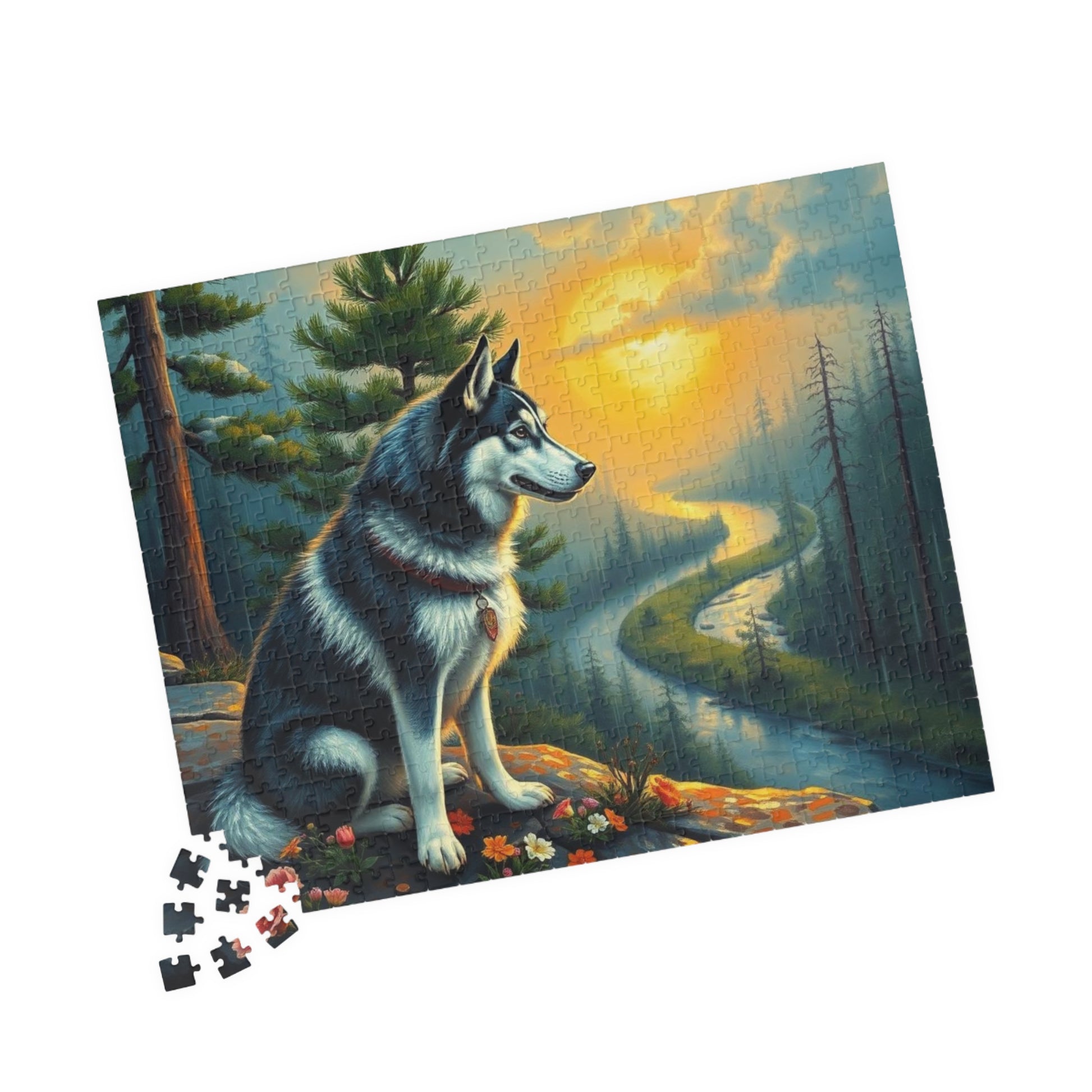 Nature-Inspired Wolf Puzzle, Stunning Serenity Artwork, Perfect for Family Game Night, Gifts for Animal Lovers, Cozy Indoor Activity Puzzle The Puzzle Chest