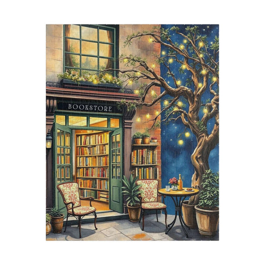 Enchanted Summer Night-Time Bookstore Escape – Jigsaw Puzzle for Book Lovers Puzzle The Puzzle Chest