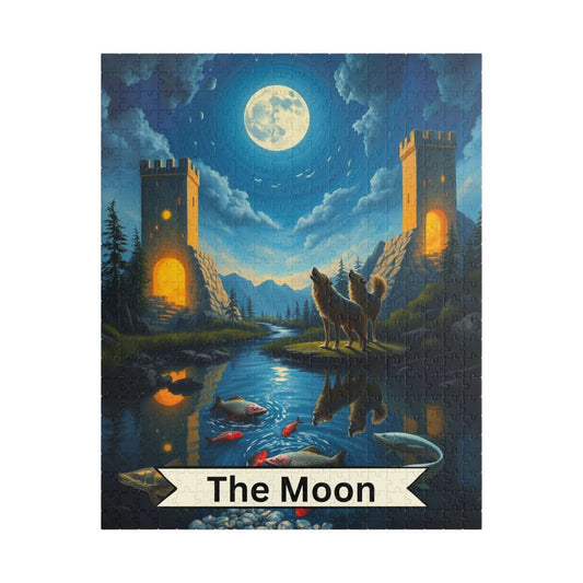 The Moon Jigsaw Puzzle - Tarot Style Moonlit Castle, 110-1014 Piece Ideal for Family Game Night, Puzzle Lover Gift, Mindfulness Activity 520 pcs (Vertical) Puzzle The Puzzle Chest