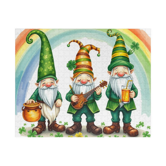Lucky Leprechaun Gnome Puzzle - St. Patrick's Day Jigsaw Game Rainbow Theme 520 pcs (Horizontal) Puzzle The Puzzle Chest
