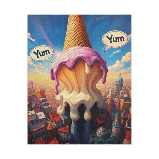 Ice Cream Paradise Puzzle - Pop Art Jigsaw Game, Fun Family Activity, Puzzle Lover Gift for Friend, Cozy Night In Brain Teaser Dessert Theme 520 pcs (Vertical) Puzzle The Puzzle Chest