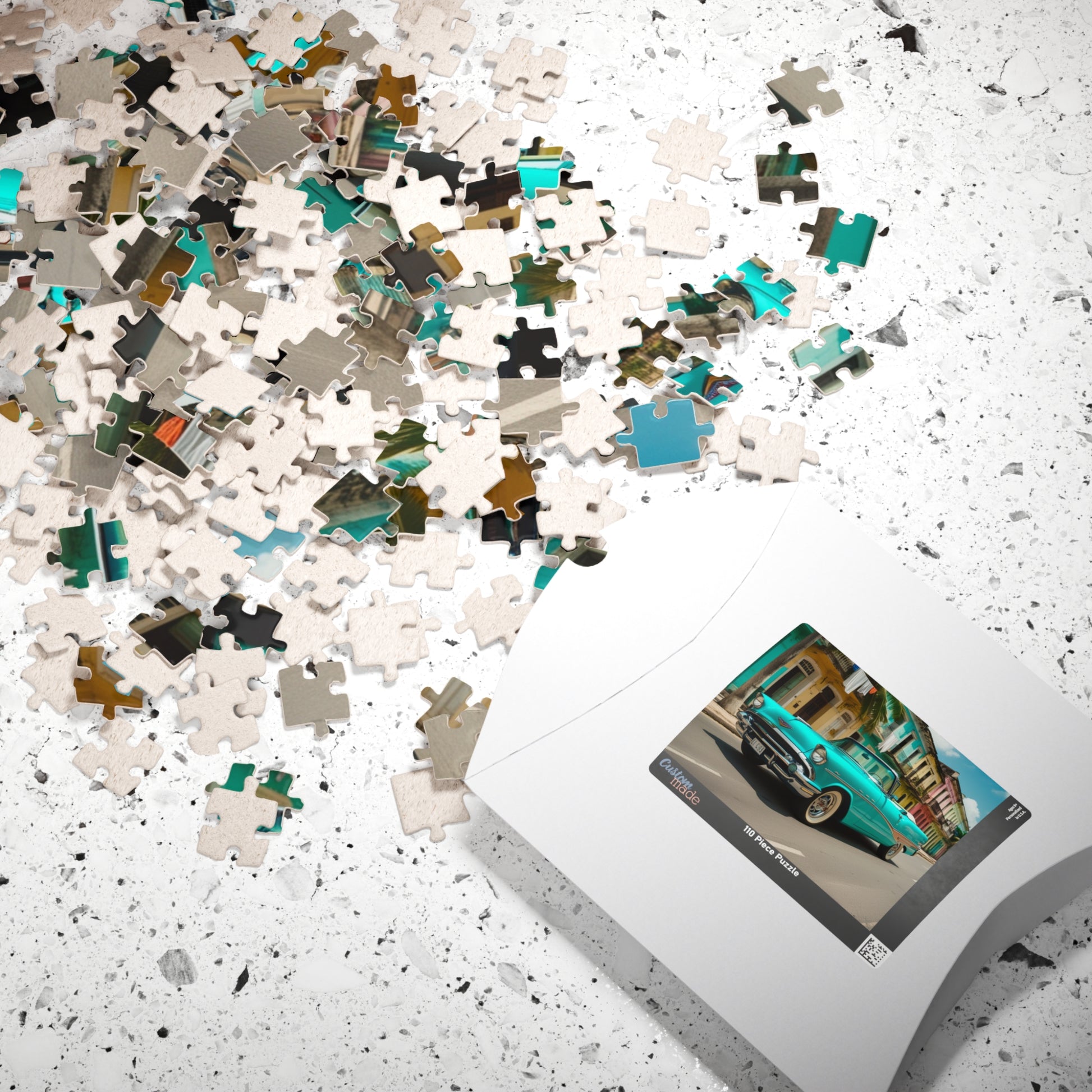 Vintage Car Puzzle - 1957 Convertible Jigsaw Game Puzzle The Puzzle Chest