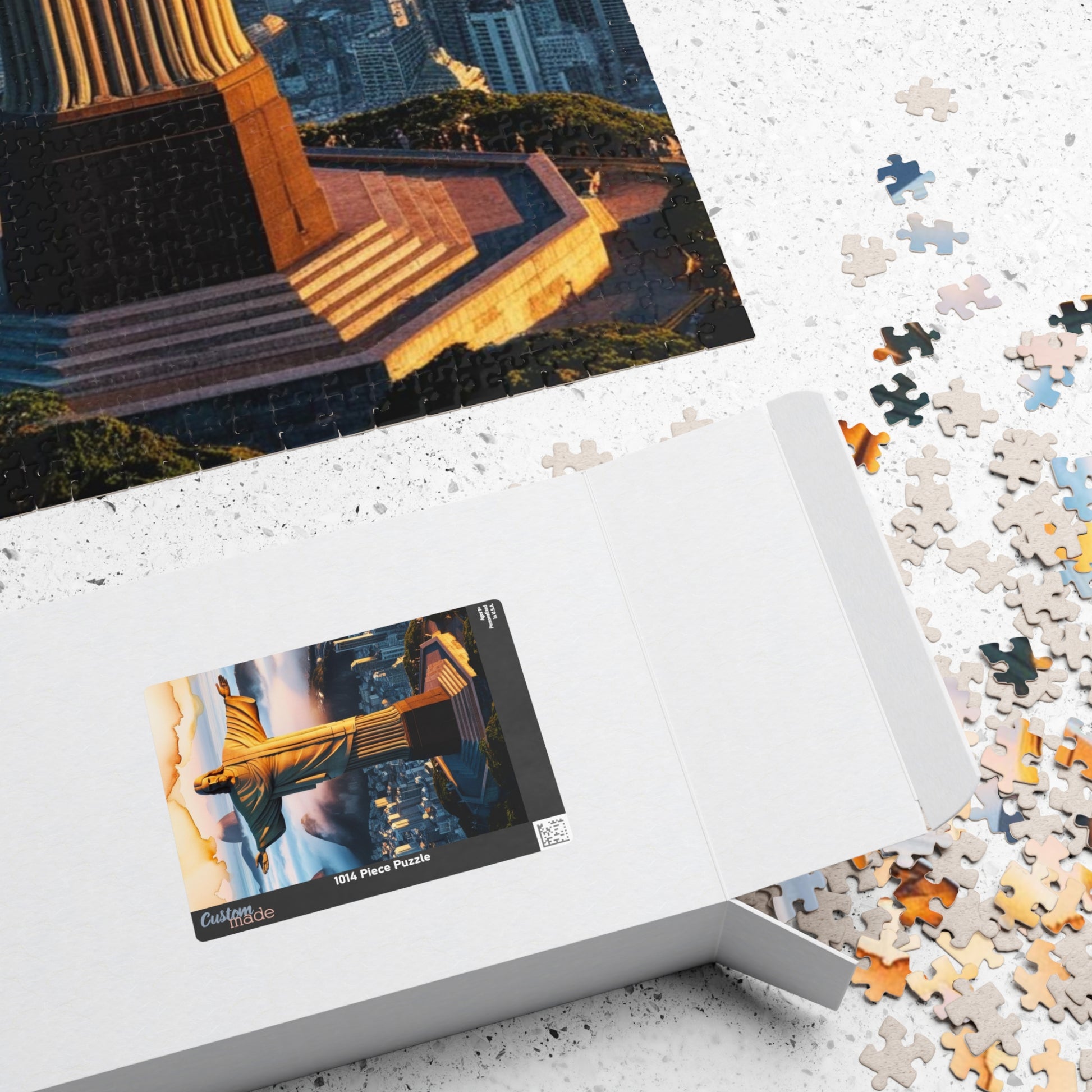 Christ the Redeemer Puzzle, Rio de Janeiro at Sunrise Tabletop Game, Puzzle Enthusiast History Lover, Fun Family Activity Game Night, Hobby Puzzle The Puzzle Chest