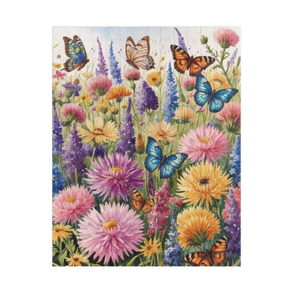 Butterfly Garden Puzzle - Field of Wildflowers and Butterflies, 110-1014 Piece Jigsaw Puzzle, Nature Scene Fun Family Activity, Fun 252 pcs (Vertical) Puzzle The Puzzle Chest