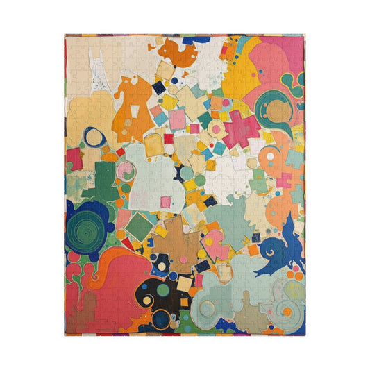 Colorful Abstract Jigsaw Puzzle, Art Therapy Game, Family Fun Activity, Unique Adult Gift, Mental Exercise Brain Teaser 520 pcs (Vertical) Puzzle The Puzzle Chest