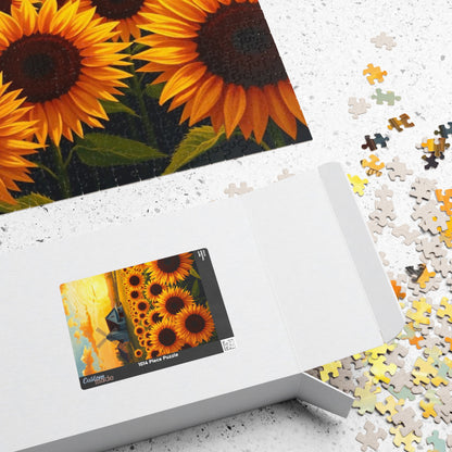 Jigsaw Puzzle, Sunflowers Landscape 110-1014 Piece - Farmhouse Windmill Sunrise, Brain Teaser Game, Family Activity, Home Decor, Gift Idea, Puzzle The Puzzle Chest
