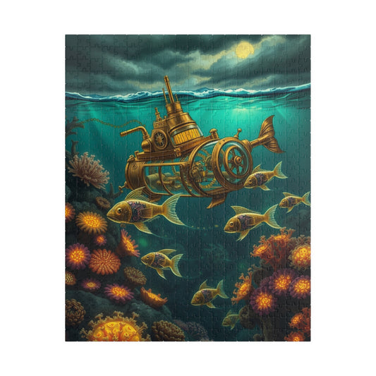 Steampunk Underwater Adventure Puzzle - 110 to 1014 Pieces, Perfect Gift for Ocean Lovers, Family Fun, Game Nights, Educational Play 520 pcs (Vertical) Puzzle The Puzzle Chest