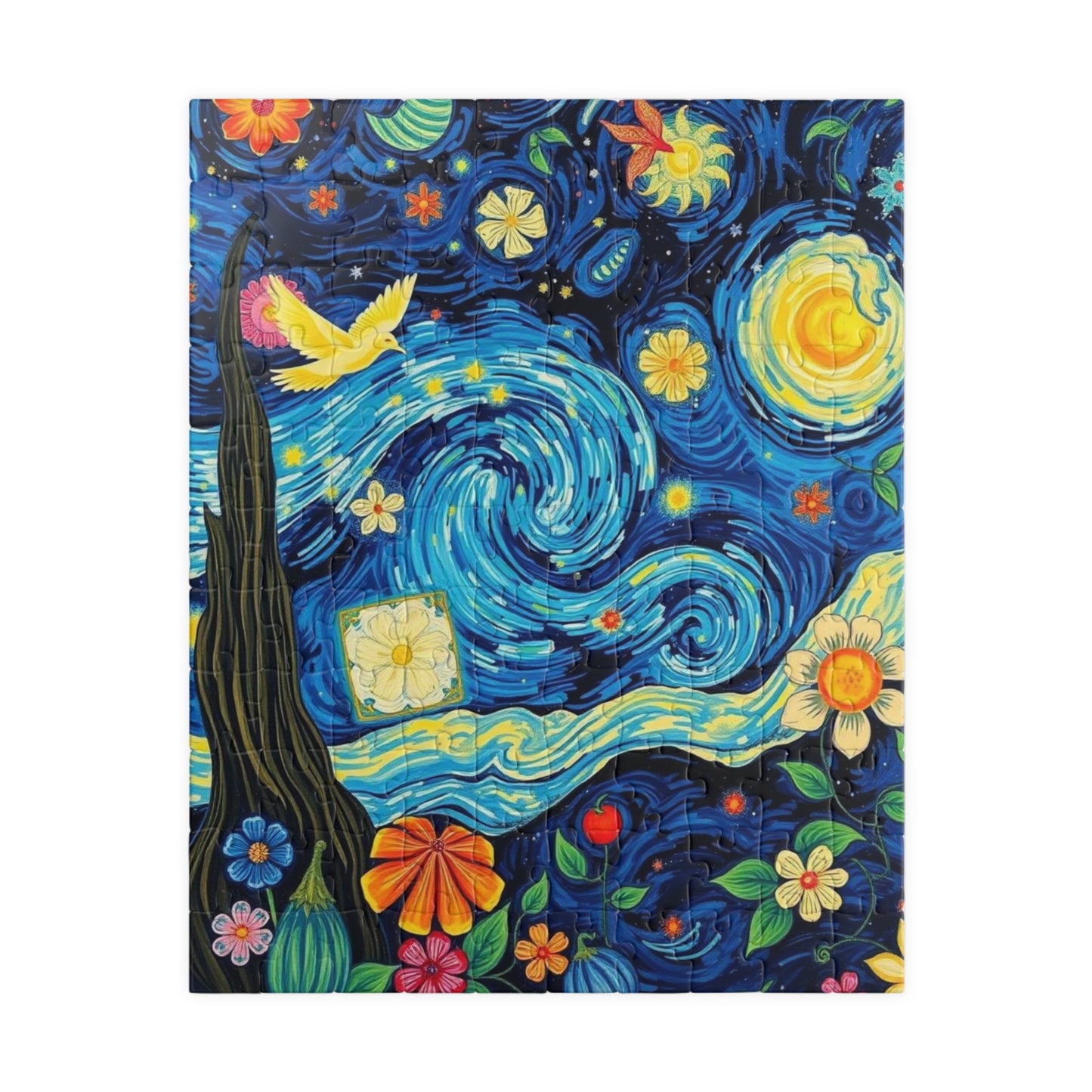 Vibrant Starry Night Jigsaw Puzzle, 110-1014 pieces, Perfect Gift for Art Lovers, Family or Solo Fun Home Decoration, Quiet Leisure Activity