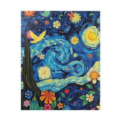 Vibrant Starry Night Jigsaw Puzzle, 110-1014 pieces, Perfect Gift for Art Lovers, Family or Solo Fun Home Decoration, Quiet Leisure Activity