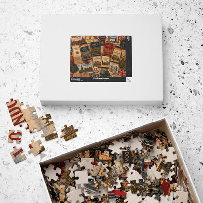 London Matchbook Puzzle | British Landmark Memorabilia Jigsaw | Historic England Vintage Travel Nostalgia Puzzle The Puzzle Chest