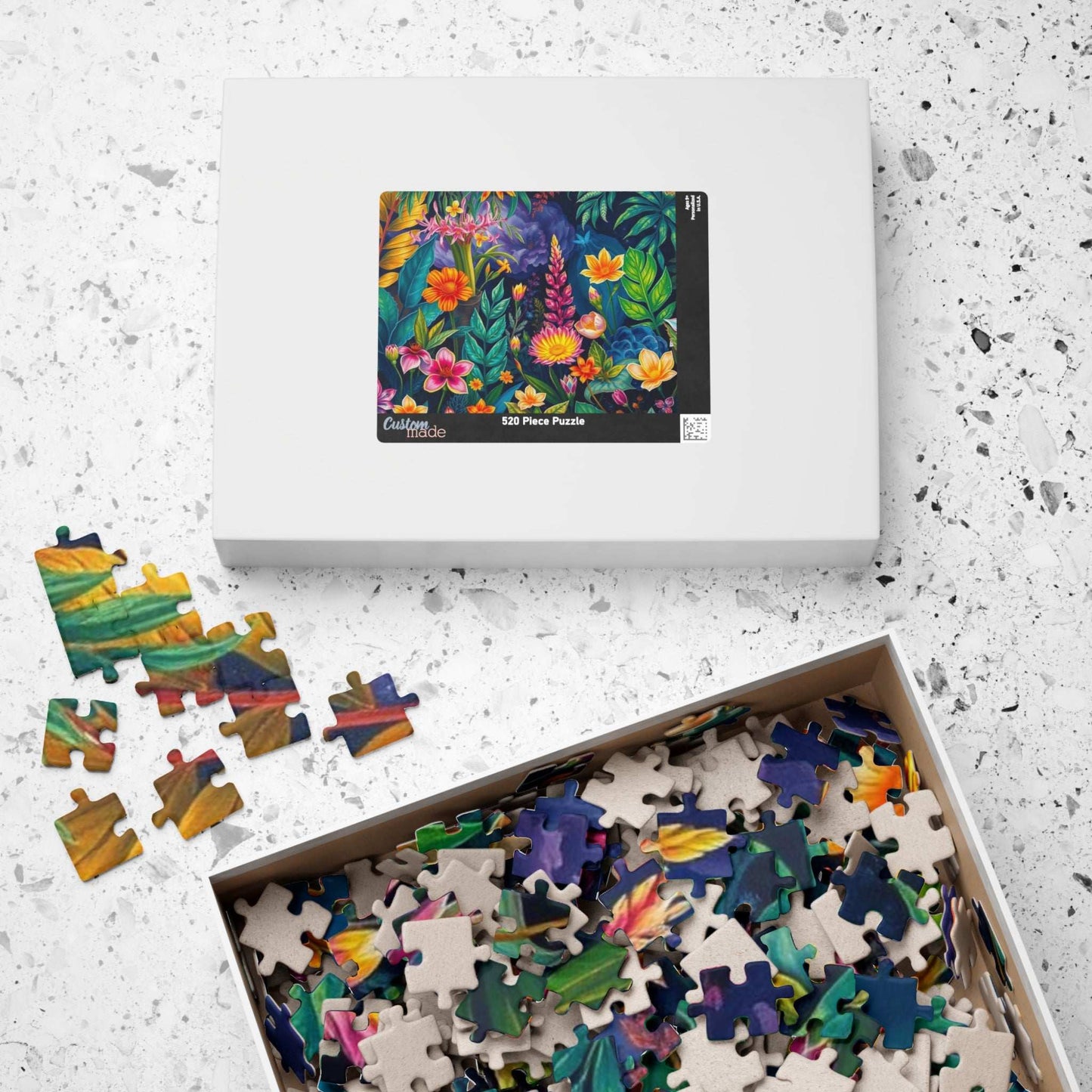 Twilight Garden Floral Jigsaw Puzzle - 110, 252, 520, 1014-piece Mystic Flower Puzzle