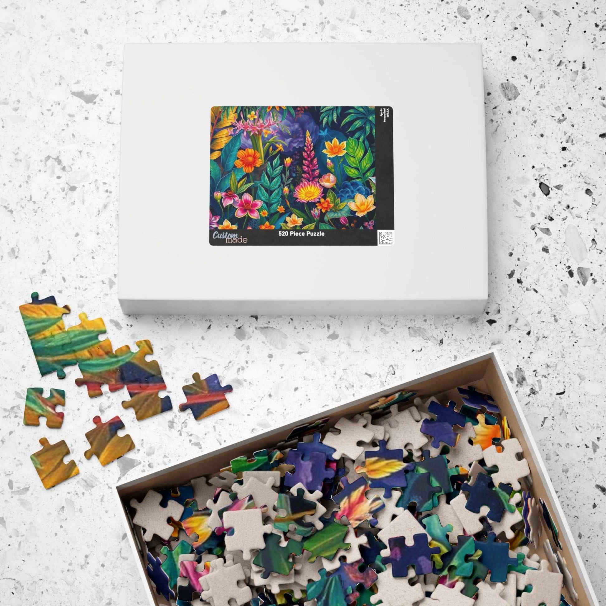 Twilight Garden Floral Jigsaw Puzzle - 110, 252, 520, 1014-piece Mystic Flower Puzzle