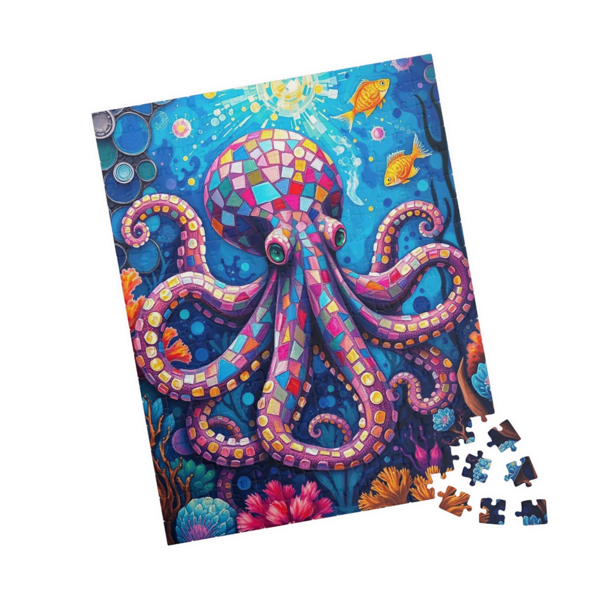 Mosaic Octopus Deep Sea Puzzle, Ocean-Themed Coral Reef and Fish Scene, Vibrant Marine Jigsaw Game for Adults and Teens, Ocean Lover Gift Puzzle The Puzzle Chest